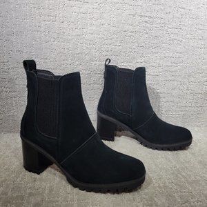 Ugg Hazel Womens Size 11 Black Suede Waterproof Block Heel Chelsea Boots NEW